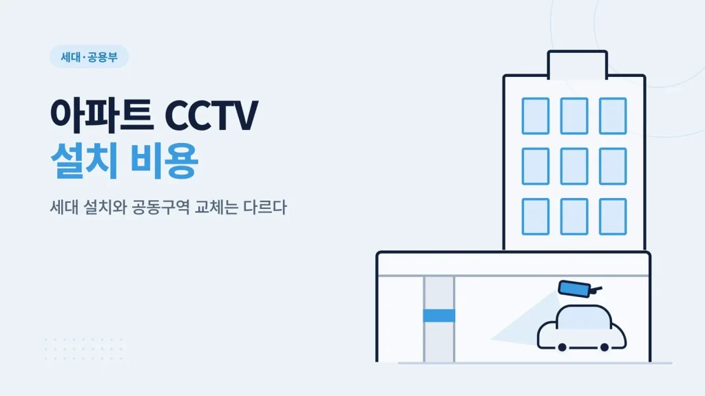 아파트 CCTV 설치 비용 대표 이미지