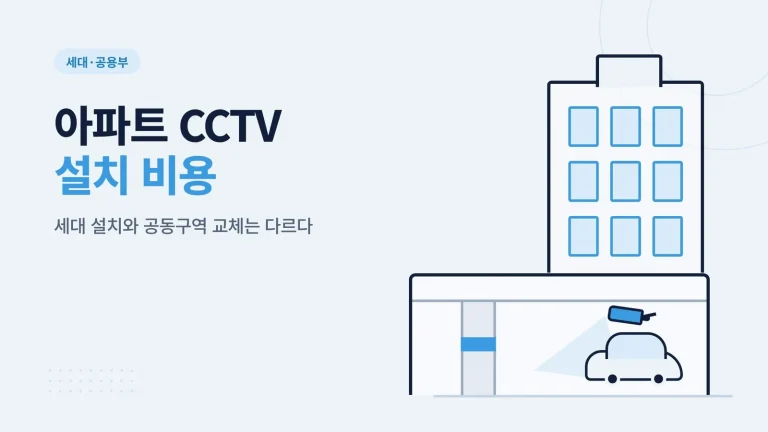 아파트 CCTV 설치 비용 관련 이미지