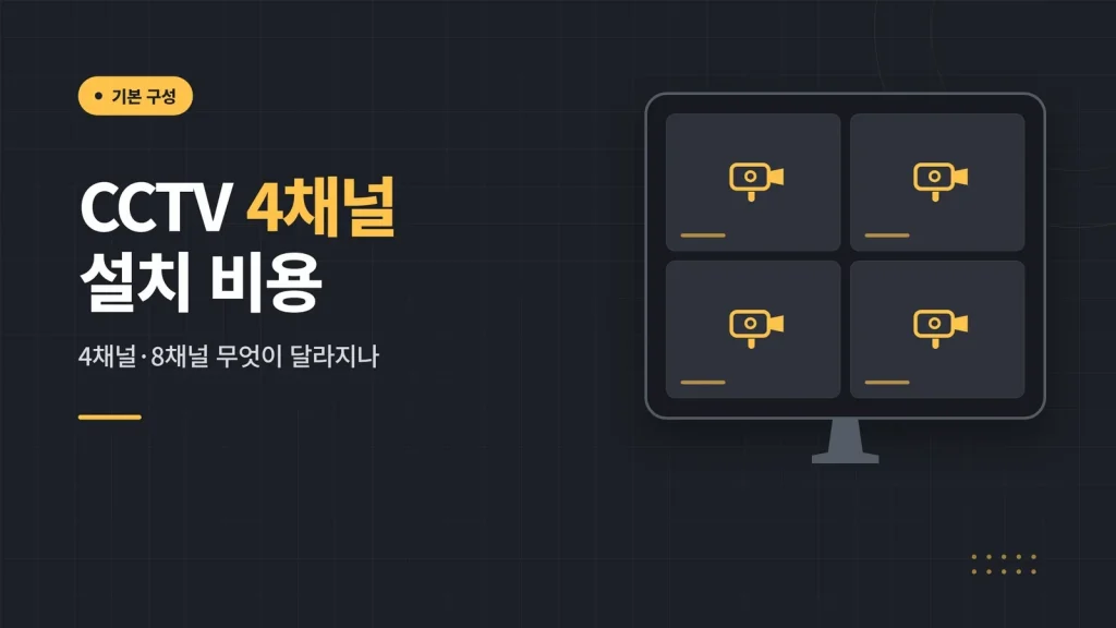 CCTV 4채널 설치 비용 대표 이미지