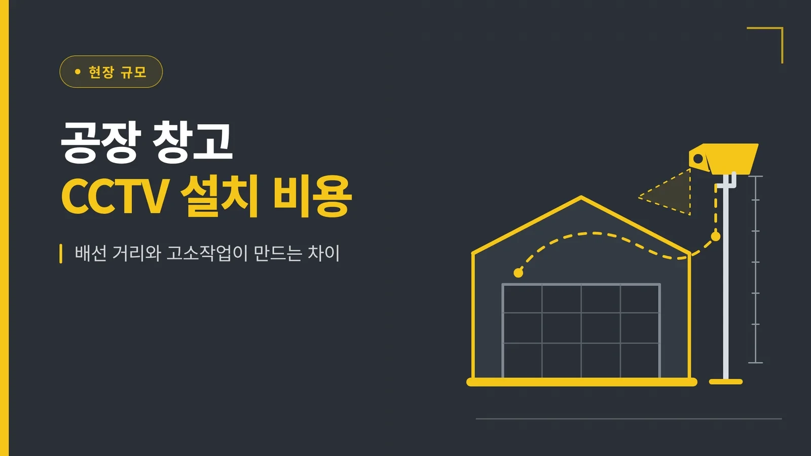 공장 창고 CCTV 설치 비...