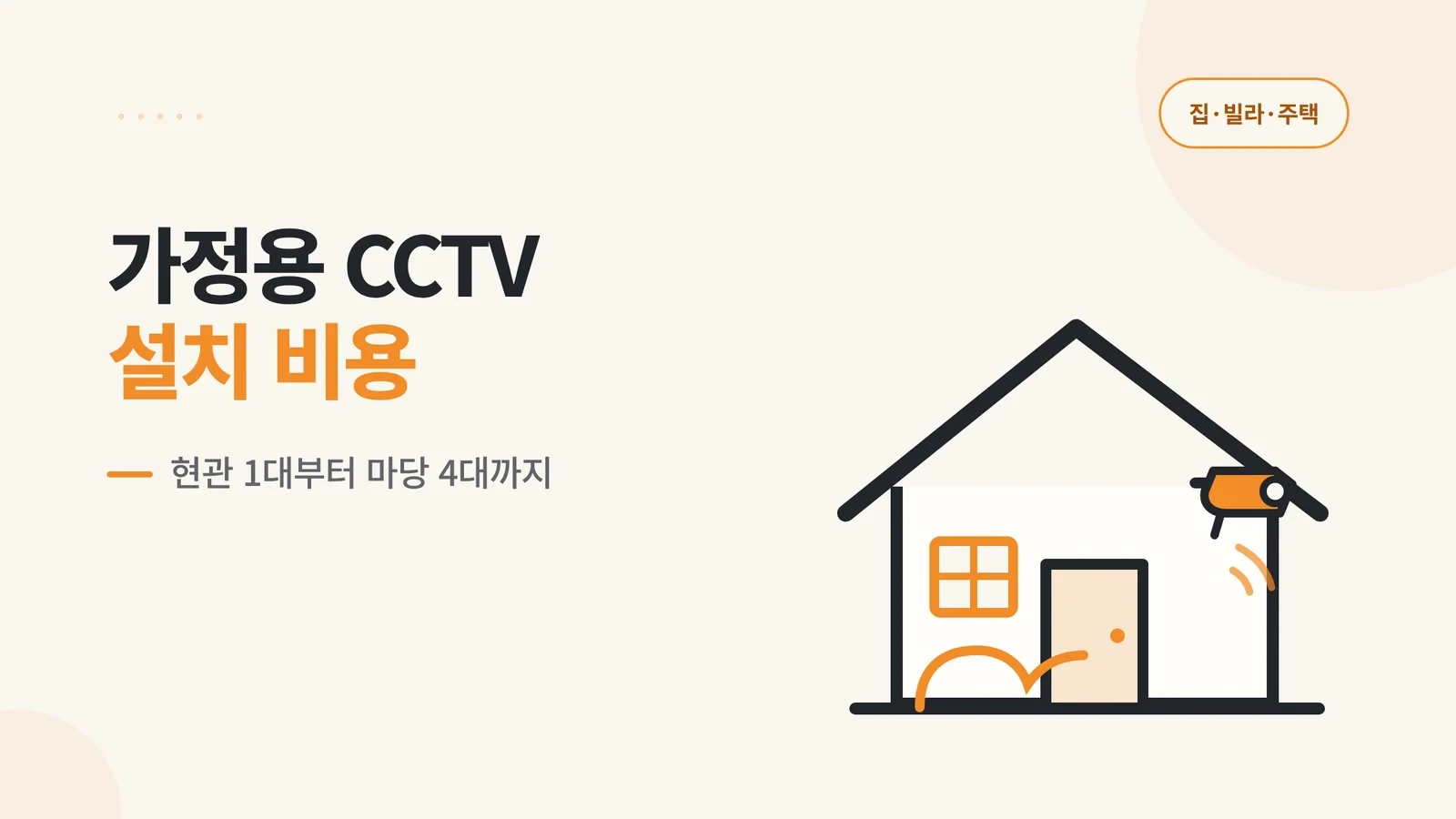 가정용 CCTV 설치 비용