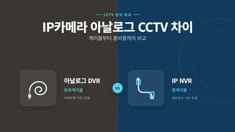 IP카메라 아날로그 CCTV 차이 관련 이미지